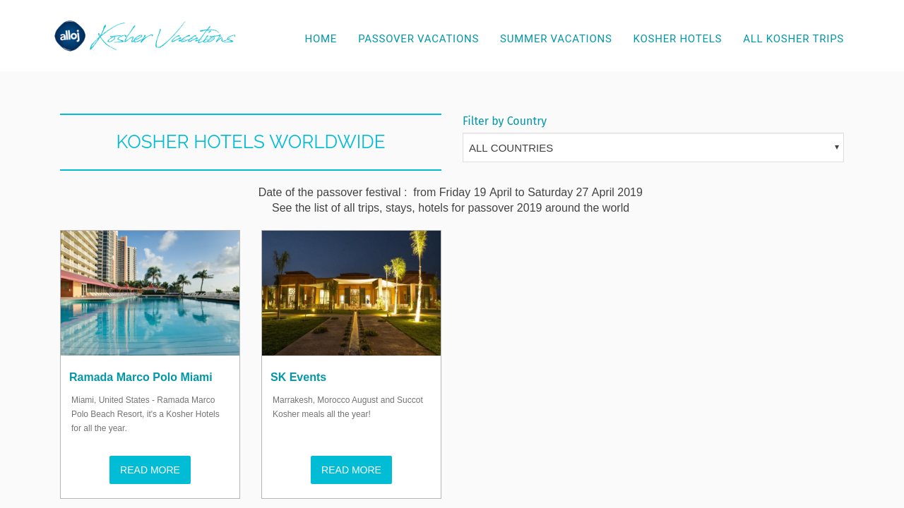 Kosher Hotels, Europe, USA, America, Russia, check the list!